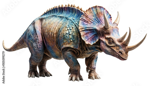 Dinosaur from the Cretaceous era isolated on white background.