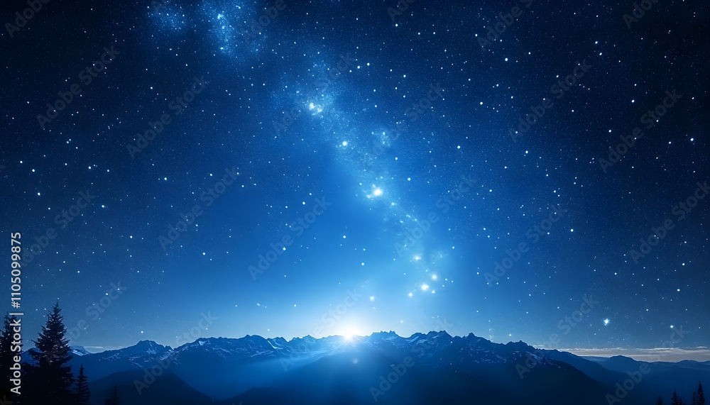 Blue night starry sky space background for screensaver Blue night starry sky space background for screensaver