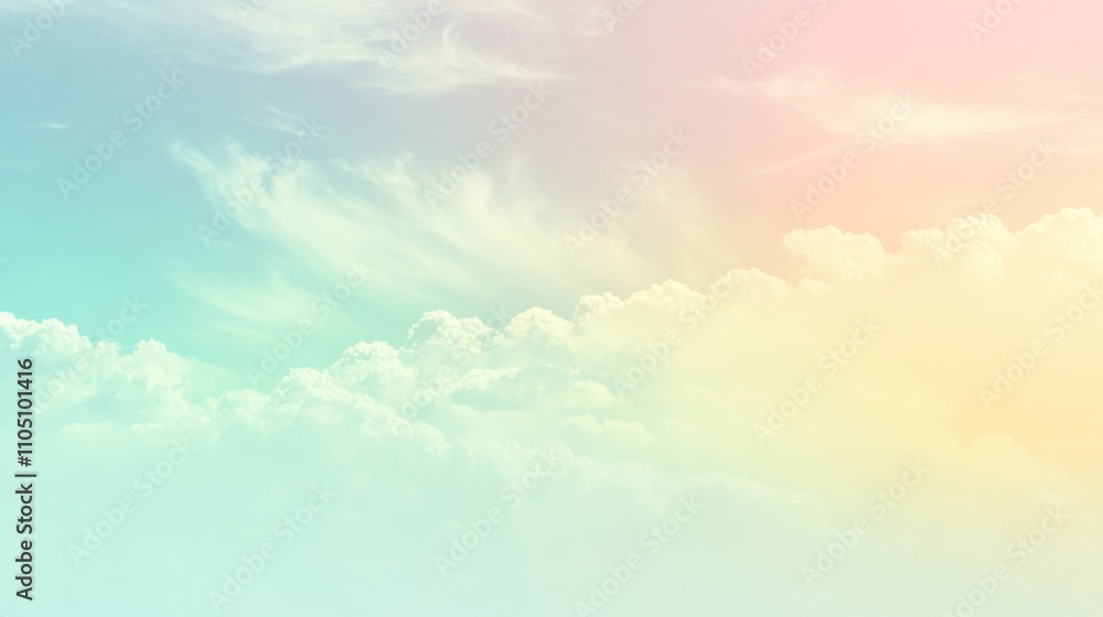 Pastel Sky Cloudscape Dreamy Soft Colors