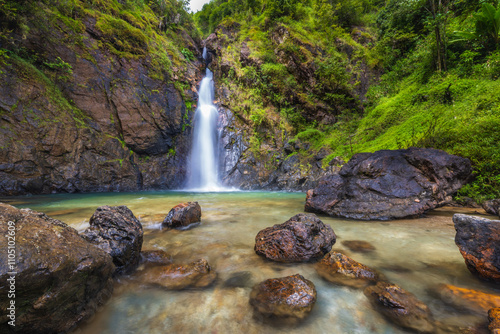 Jokkradin  Waterfall, Beautiful waterfall in Kanchanaburi  province, ThaiLand. photo