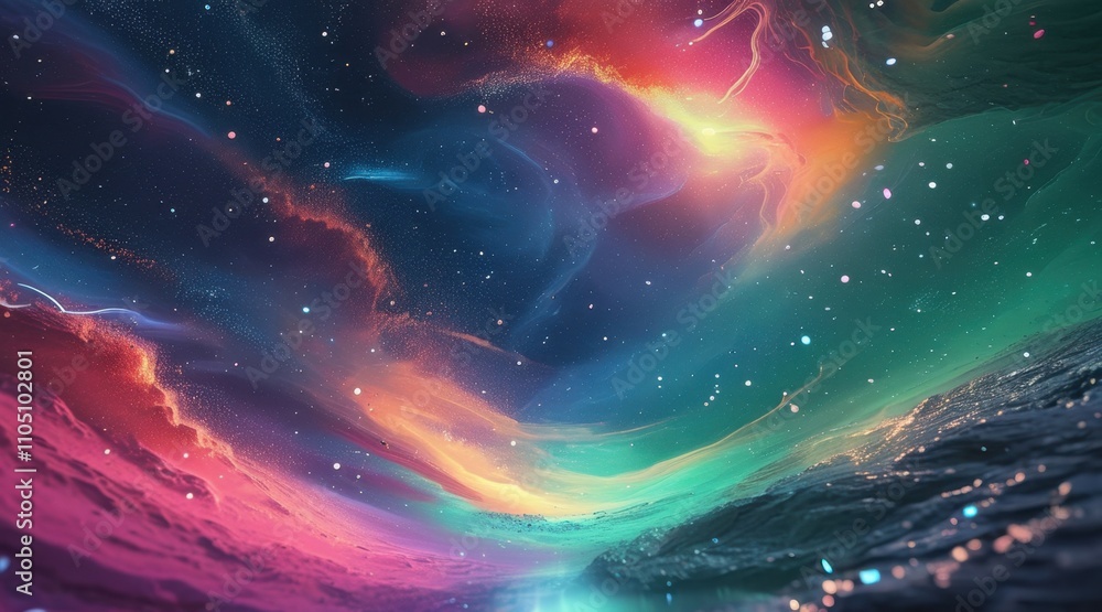 Nebula of Colors in Digital Space