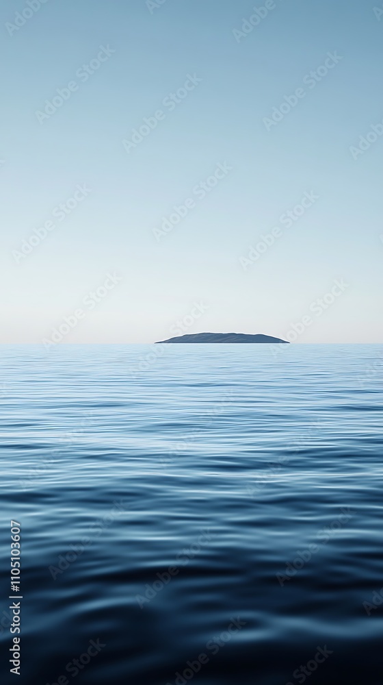 Fototapeta premium Solitude Island: A Serene Seascape