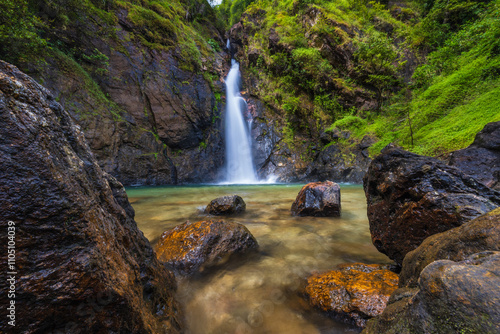 Jokkradin  Waterfall, Beautiful waterfall in Kanchanaburi  province, ThaiLand. photo