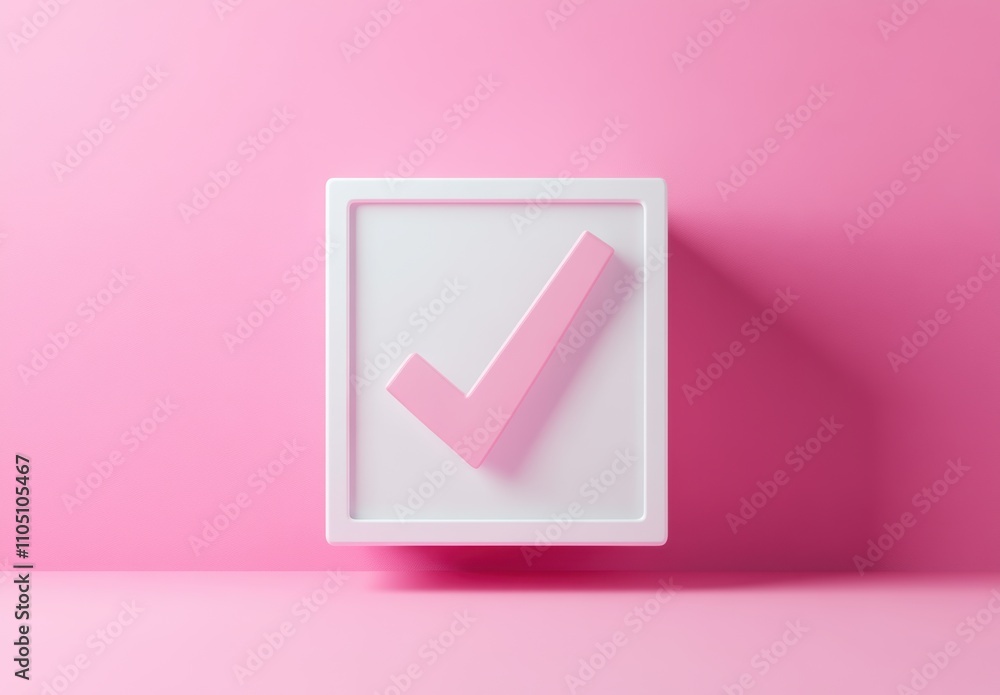 Pink Checkmark. Pink Checkmark.