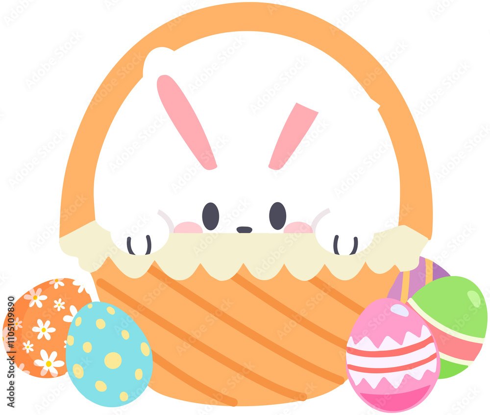 Easter Bunny With Easter Eggs basket
Easter Bunny With Easter Eggs basket