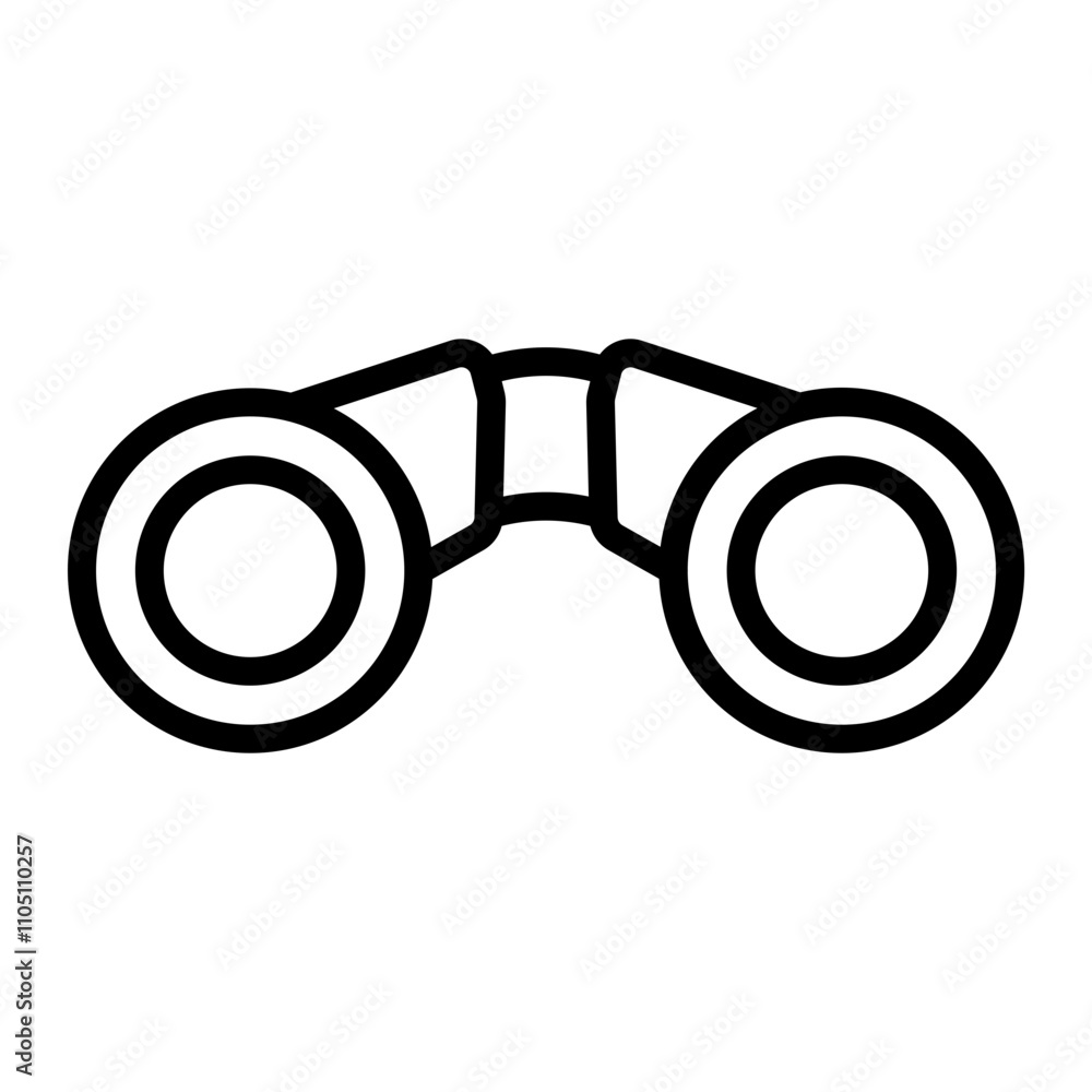 Binoculars Vector Line Icon Design Binoculars Vector Line Icon Design