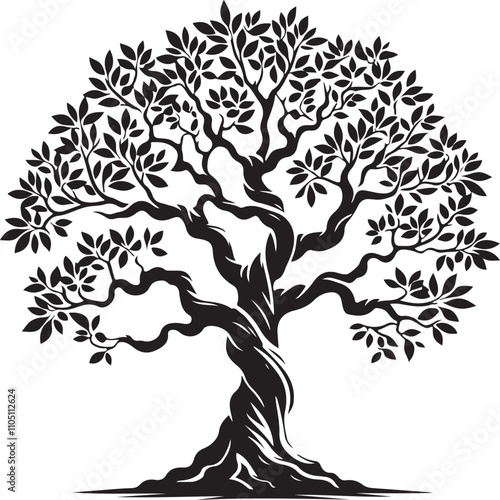 Fotografia Versatile banyan tree silhouette designs perfect for nature-themed artwork