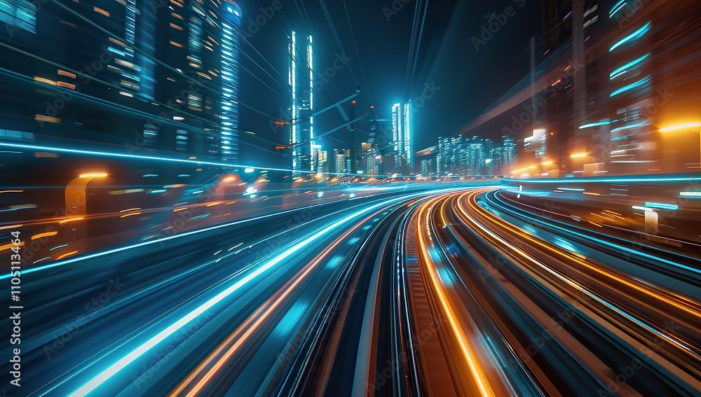 Fototapeta premium Night City Lights