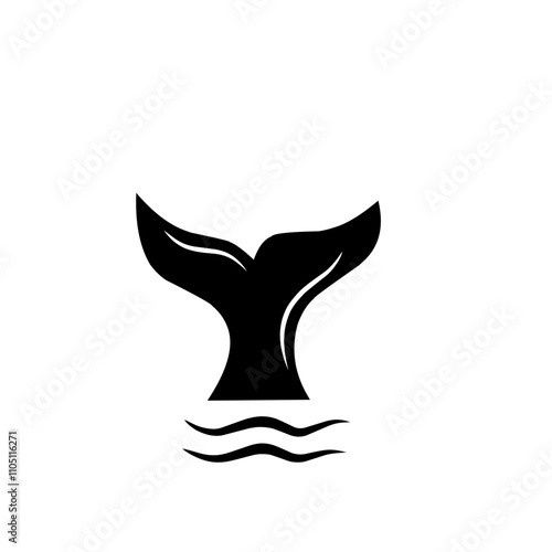 whale tail design icon