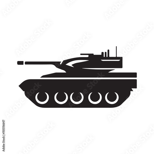 Military Tank, tank silhouette vector icon