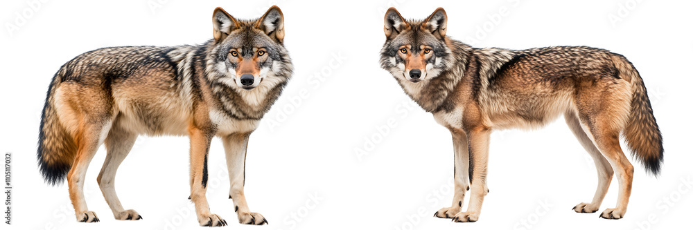 Set of a wolf, isolated on a transparent background Set of a wolf, isolated on a transparent background