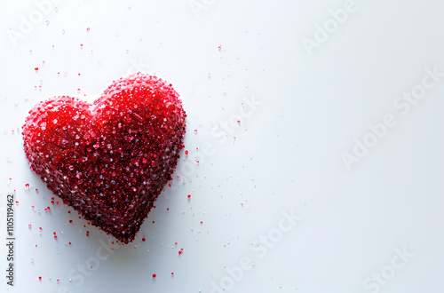 heart on a red background