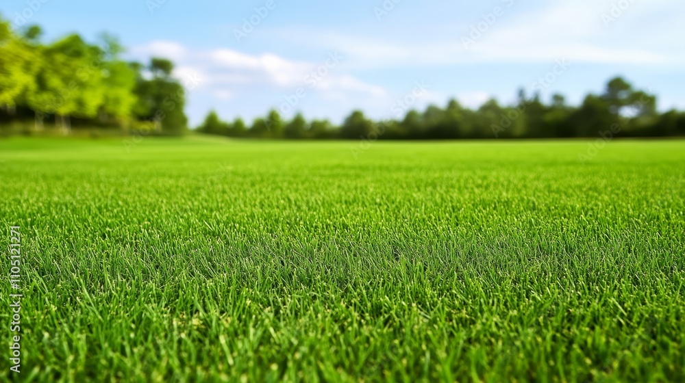 Lush Green Grass Field Sunny Day Nature Background Lush Green Grass Field Sunny Day Nature Background