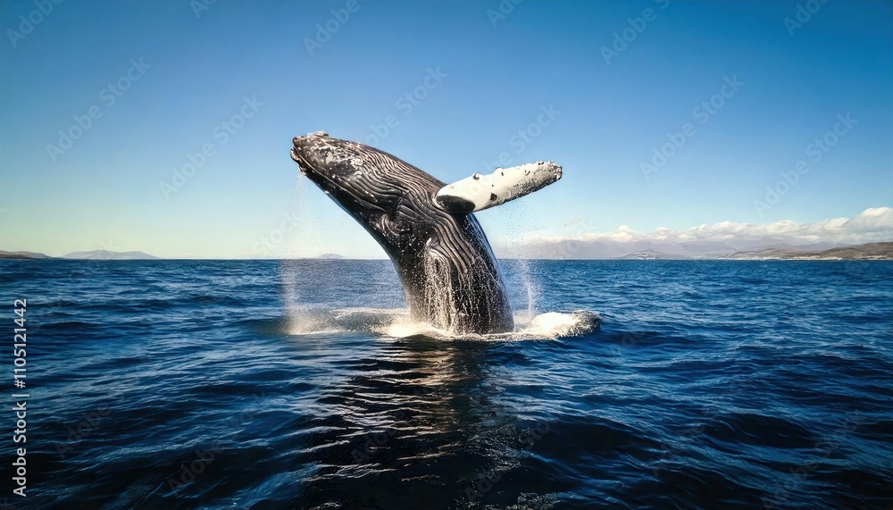 Obraz premium Humpback Whale Breaching