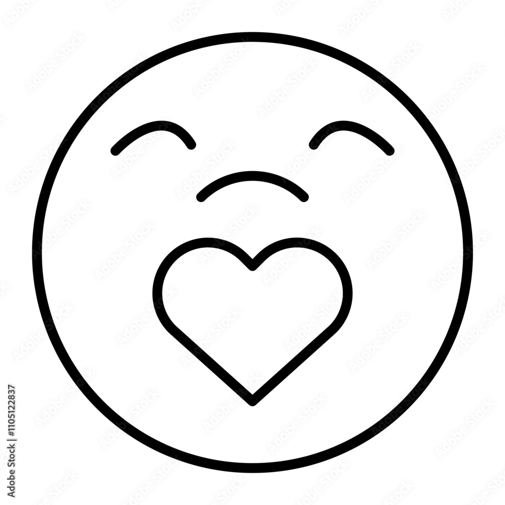 Kiss from a Child line icon Kiss from a Child line icon
