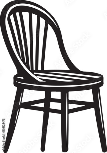 high-quality chair silhouette vector art that adds sophistication and style.