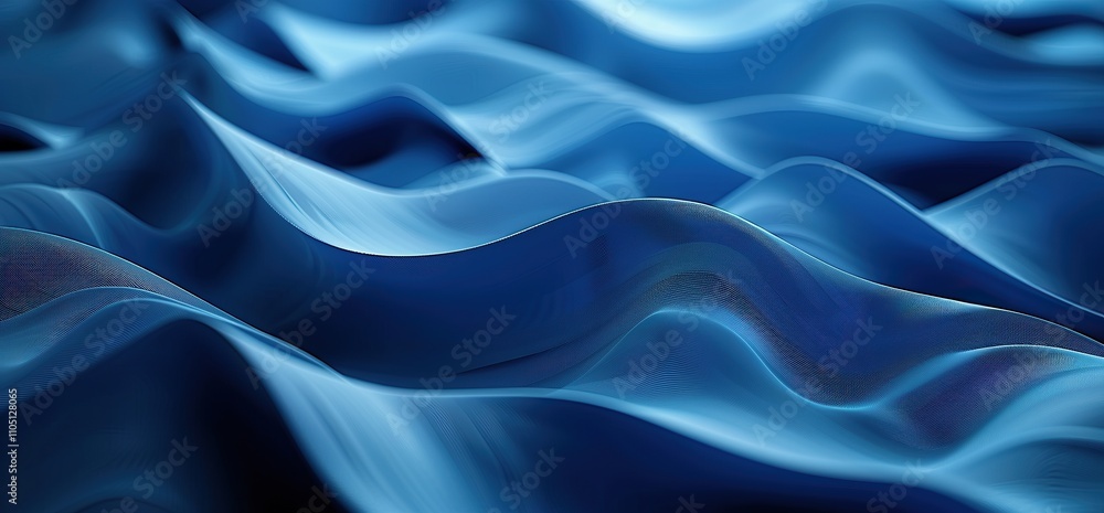 Obraz premium Abstract Blue Wave Pattern