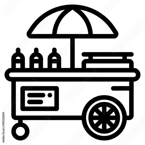 illustration of a food stall