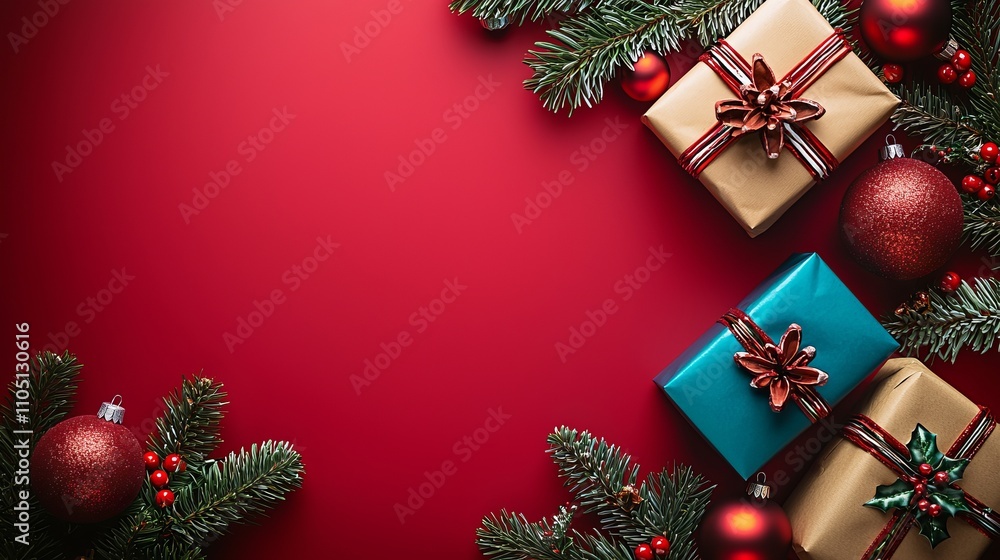 christmas tree and decorations copy text christmas tree and decorations copy text