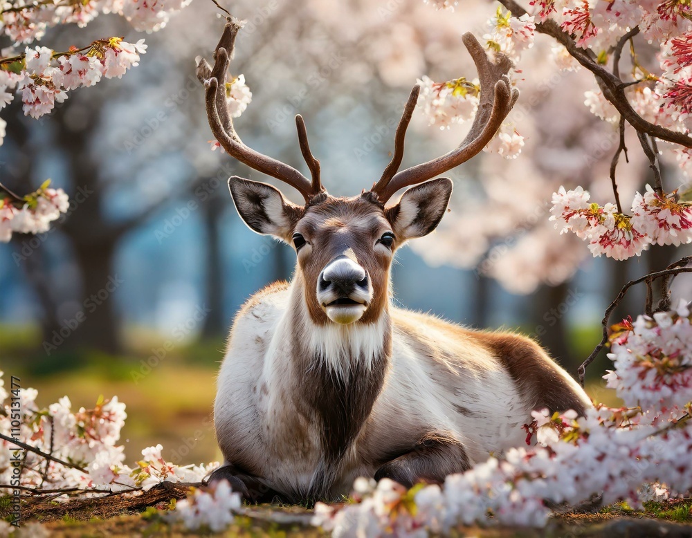 Fototapeta premium Zwischen Kirschblüten im Frühling