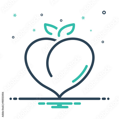 Mix icon for peach
