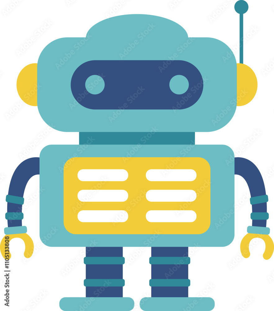 Fototapeta premium かわいいロボットのアイコン