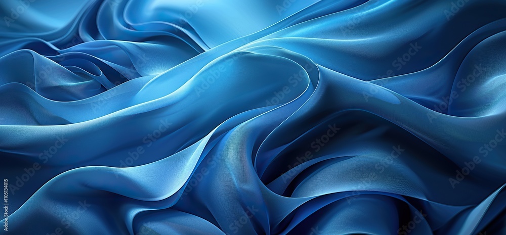Fototapeta premium Abstract Blue Fabric Swirls