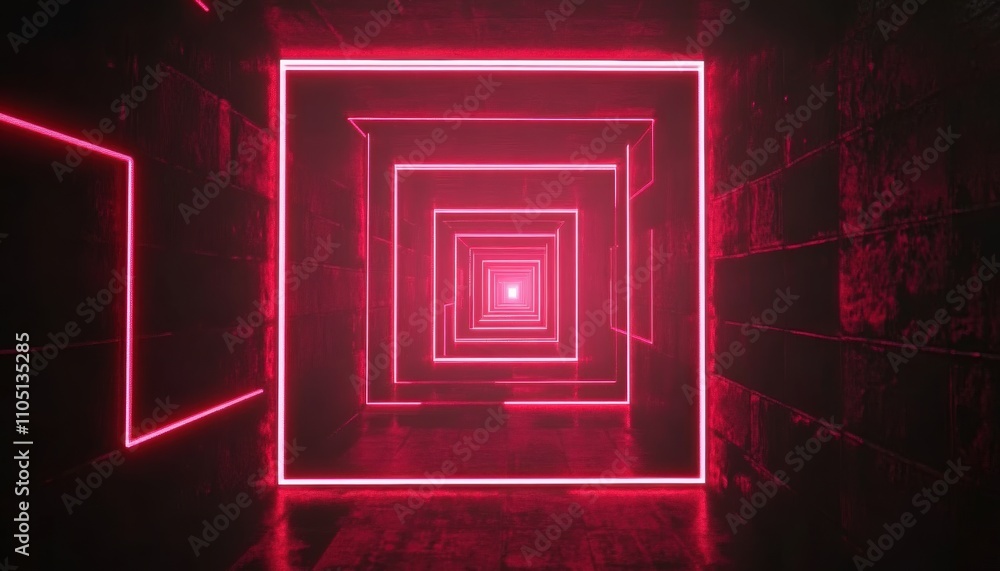 Neon Brick Tunnel. Neon Brick Tunnel.