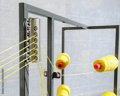 Yarn Creel With Sensor, Tufting Machine