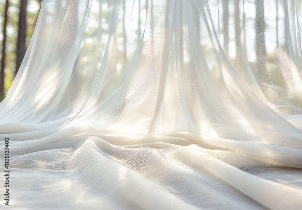 Obraz premium Sheer White Fabric.