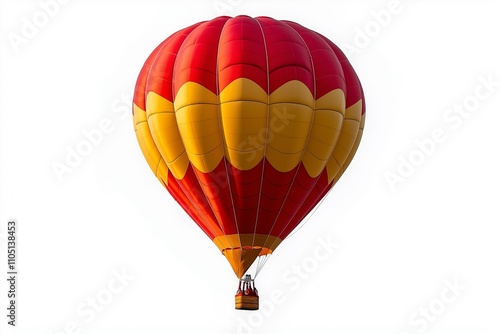 Red air balloon isolated on white with alpha channel and work path, perfect for digital composition photo