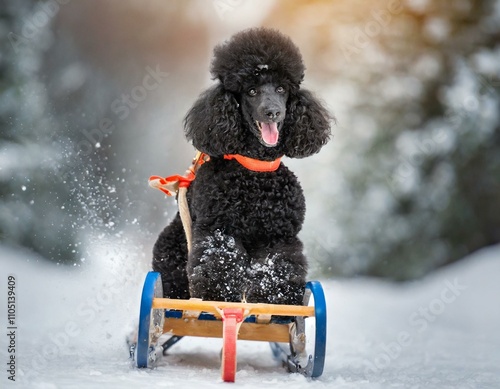 Schlittenfahrt im Schnee