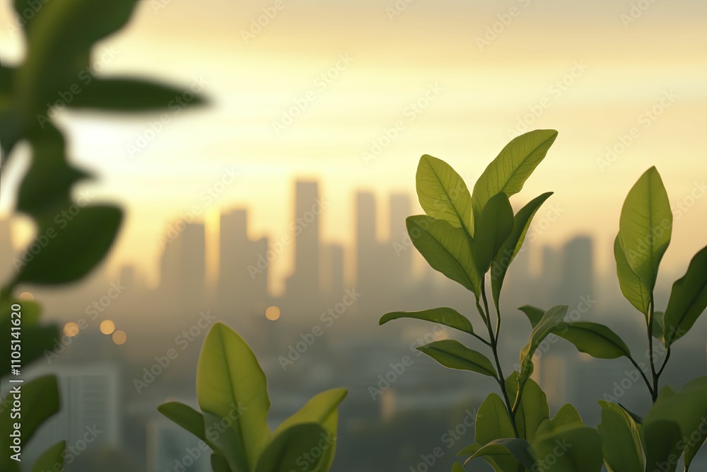Mitigation strategies for air quality enhancement in urban areas, green landscapes with trees, scenic views, illuminated by sunset hues. Mitigation strategies for air quality enhancement in urban areas, green landscapes with trees, scenic views, illuminated by sunset hues.