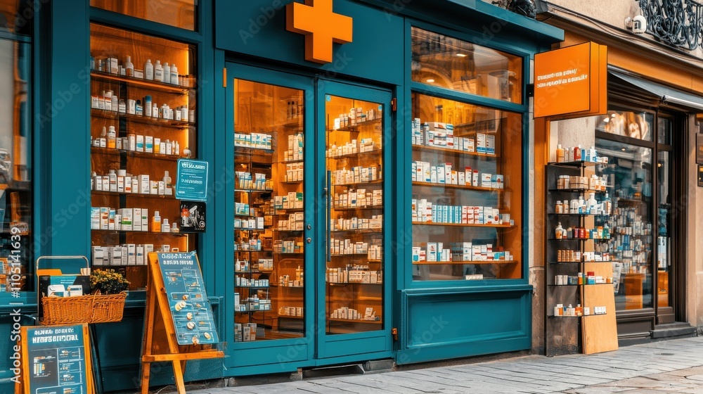Showcasing a clean and modern pharmacy storefront in urban settings a visual exploration of pharmacy design concepts for enhanced customer experience Showcasing a clean and modern pharmacy storefront in urban settings a visual exploration of pharmacy design concepts for enhanced customer experience