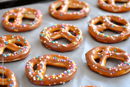 Close-up of crunchy pretzels