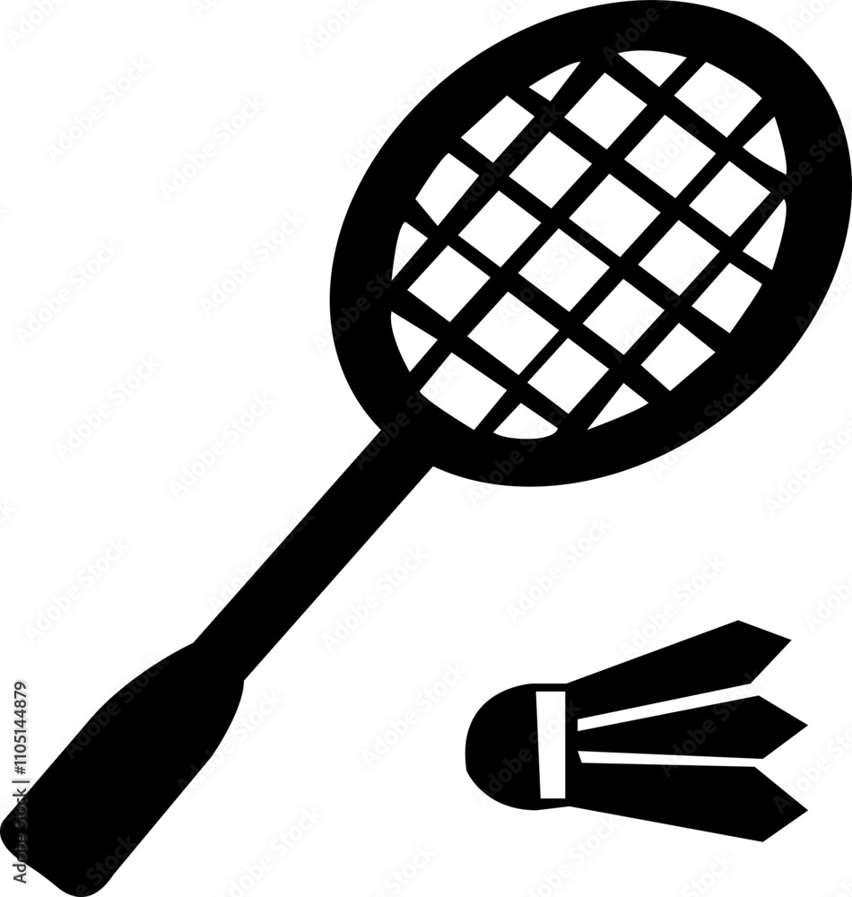 Design of badminton ball symbol, shuttle, team, health, vector