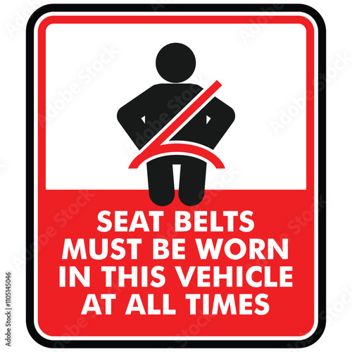 Fasten seat belts, sign vector