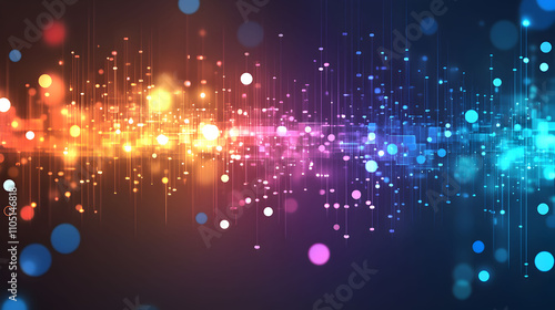 Wallpaper Mural Abstract Colorful Lights Digital Network Data Flow Torontodigital.ca