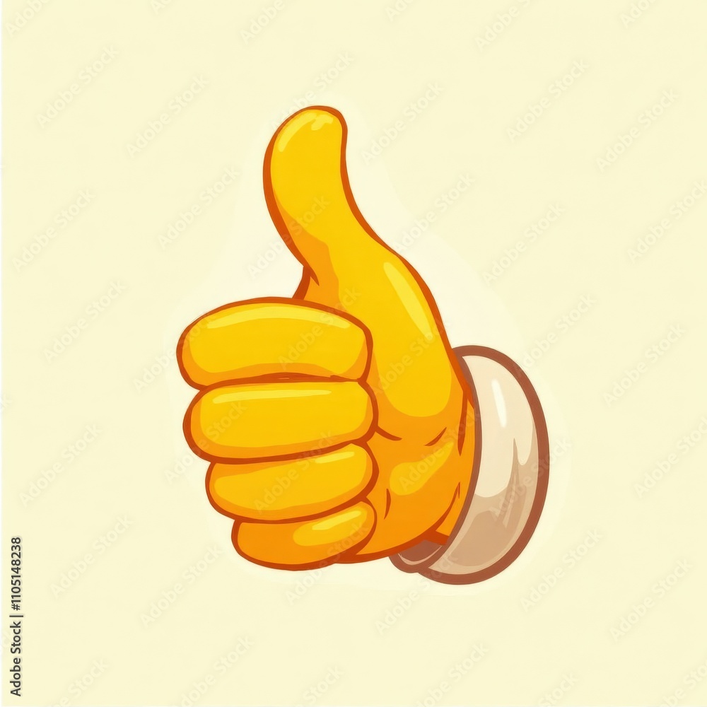 Cartoon Hand Giving Thumbs Up Gesture Cartoon Hand Giving Thumbs Up Gesture