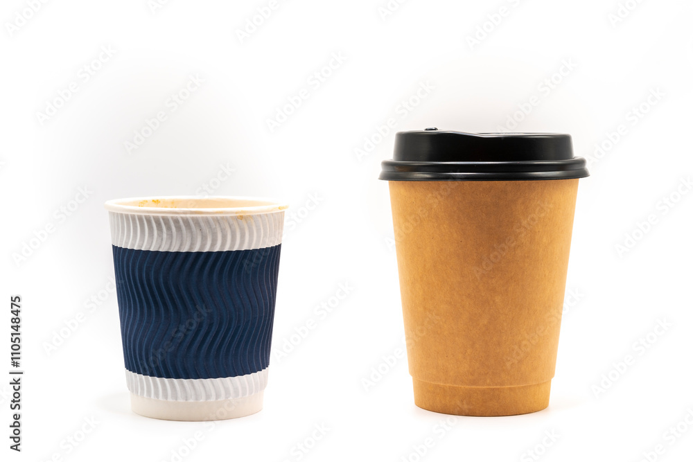 Paper coffee cup on white background Paper coffee cup on white background