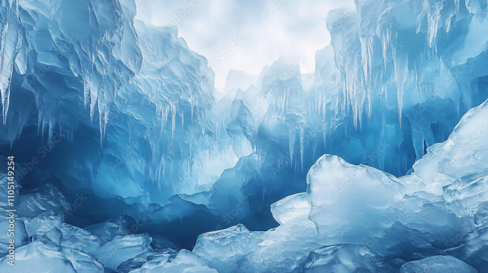 A stunning close-up of ice formations capturing the serene beauty of frozen landscapes, ideal for winter-themed designs, nature magazine covers, and tranquility-focused events. A stunning close-up of ice formations capturing the serene beauty of frozen landscapes, ideal for winter-themed designs, nature magazine covers, and tranquility-focused events.