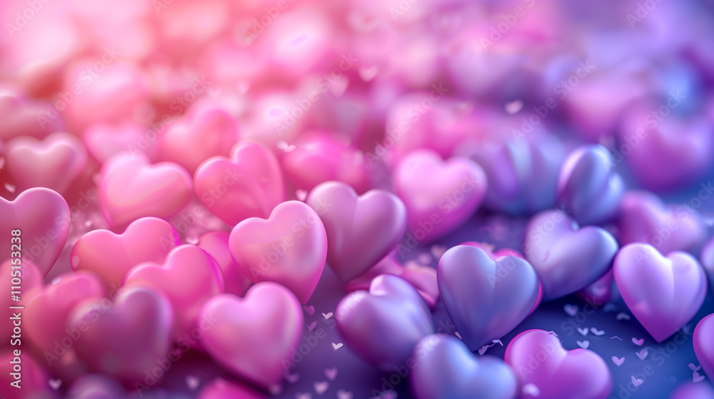Obraz premium Vibrant Multicolored Heart Background for Eye-Catching and Romantic Designs