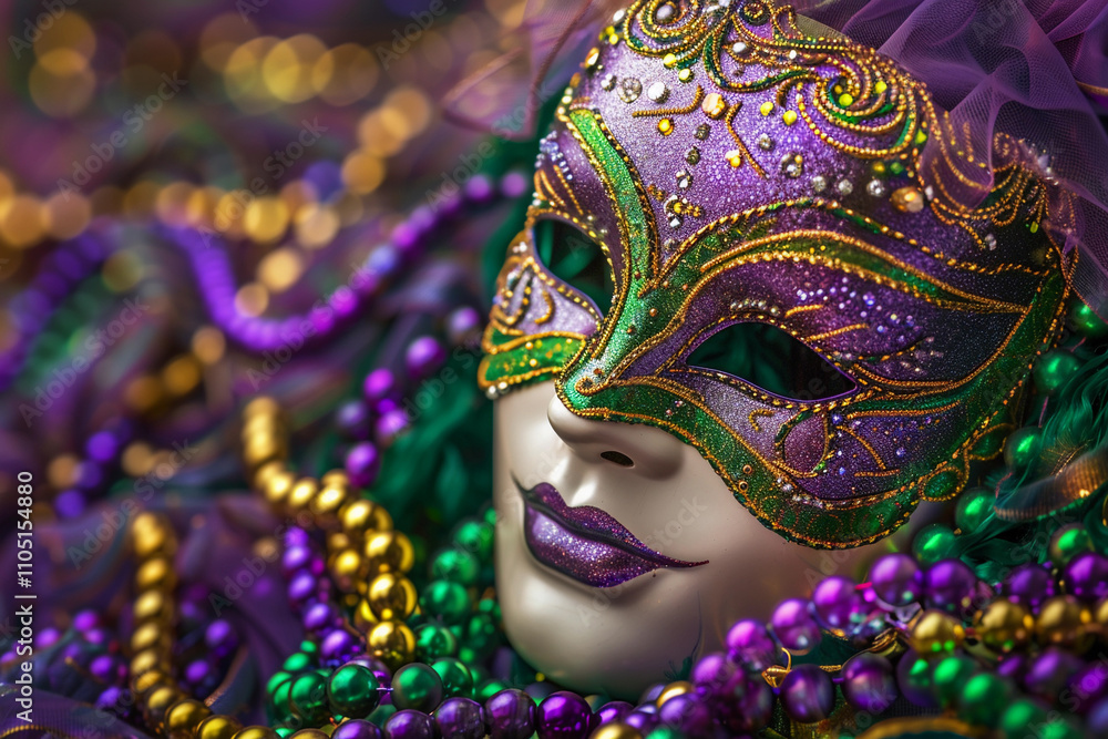 Beautiful greeting card with bright holiday composition for happy celebrate mardi gras Beautiful greeting card with bright holiday composition for happy celebrate mardi gras