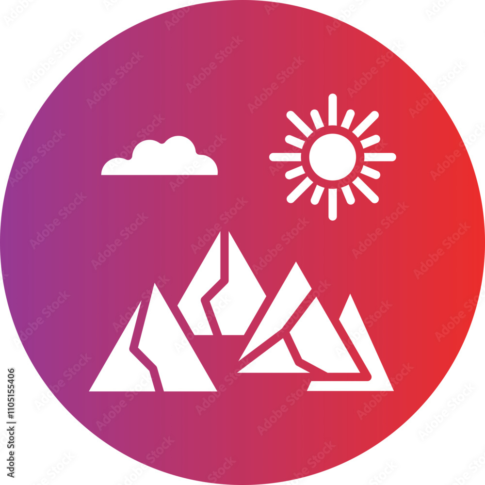 Mountain Vector Icon Style Mountain Vector Icon Style