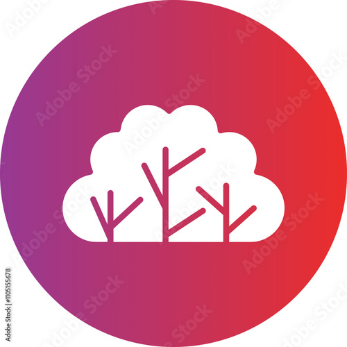 Shrub Vector Icon Style