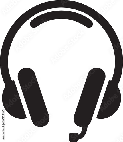 Stylish headphone vector graphics perfect for music-related themes and branding.