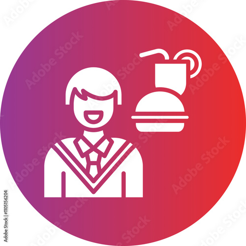 Food Addiction Vector Icon Style