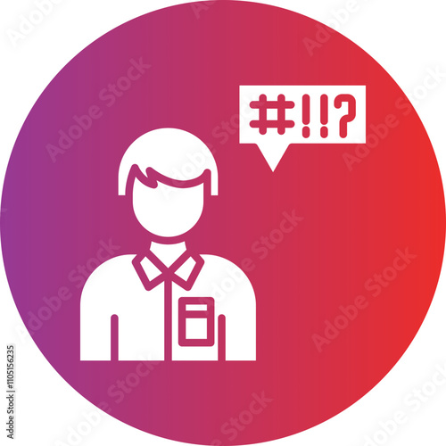 Obscene Language Vector Icon Style