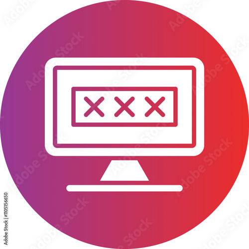 Pornography Addiction Vector Icon Style