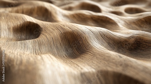 Fototapeta Naklejka Na Ścianę i Meble -  21.Seamless 3D wood texture featuring rich brown and beige tones, with a natural grain pattern. The detailed surface shows depth and variation in the wood, offering a smooth, continuous look that